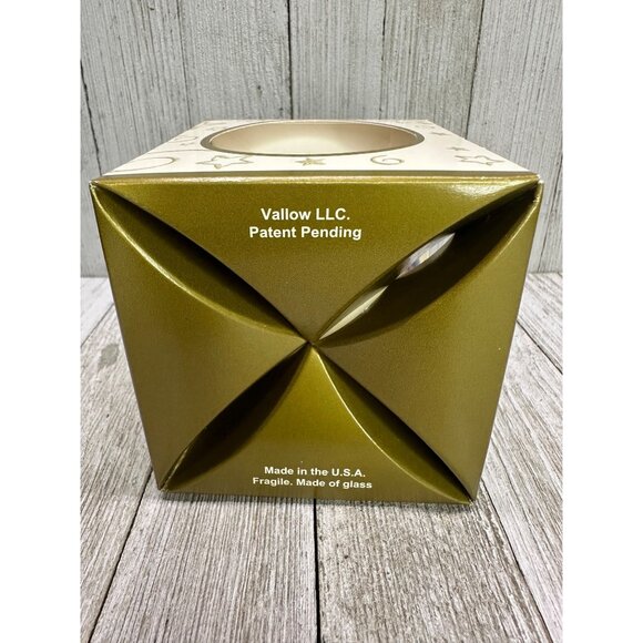 Vtg Vallow LLC Christmas Blown Glass Ball Ornament Butterfly Design Box 2" DIA - Picture 3 of 6